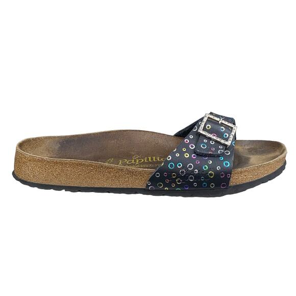 Papillio X Birkenstock Unisex Madrid Black Slip On Sandals Size 40 M 7 W 9 - Picture 1 of 10